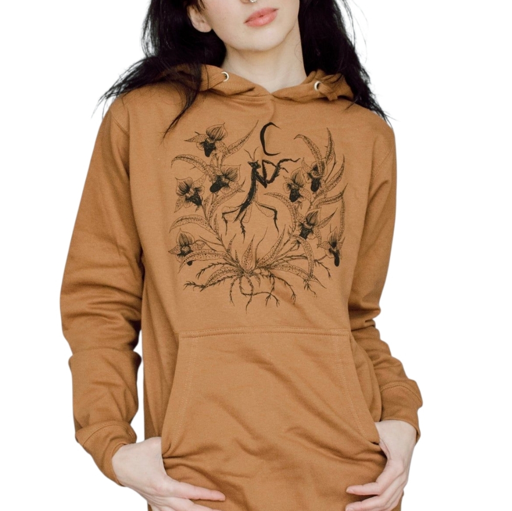 NWOT Fennec Design "Orchid Mantis" Unisex Hoodie (M)